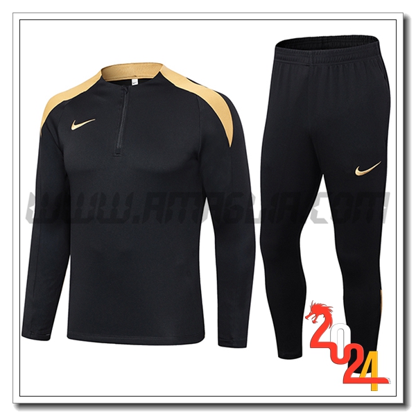 Tuta Allenamento Nike Nero/Giallo 2024 2025