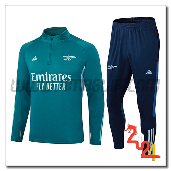 Tuta Allenamento Arsenal Verde/Blu 2024 2025