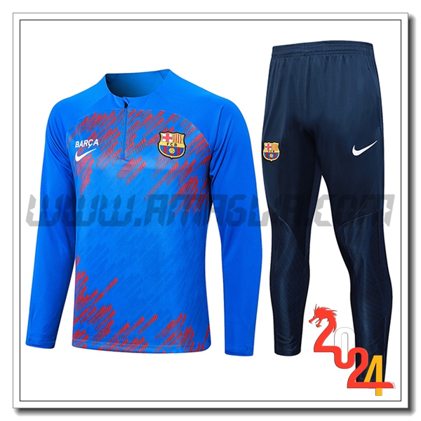 Tuta Allenamento FC Barcellona Blu/Rosso 2024 2025