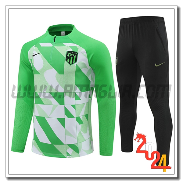 Tuta Allenamento Atletico Madrid Verde/Bianco 2024 2025