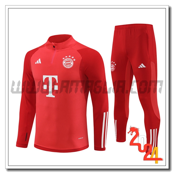 Tuta Allenamento Bayern Monaco Rosso 2024 2025