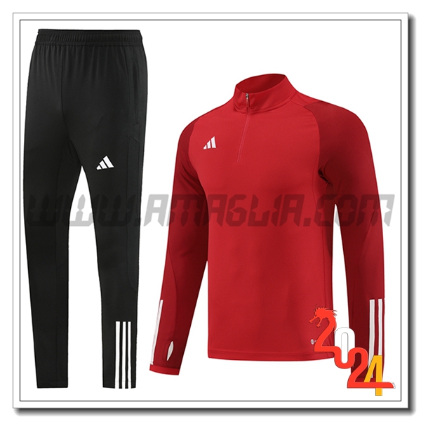 Tuta Allenamento Adidas Rosso 2024 2025