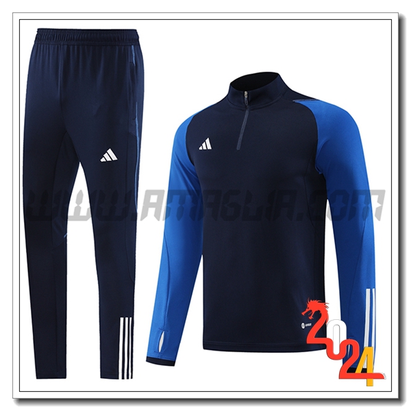 Tuta Allenamento Adidas Blu Scuro 2024 2025