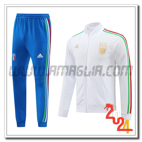 Tuta Allenamento Italia Bianco/Blu 2024 2025