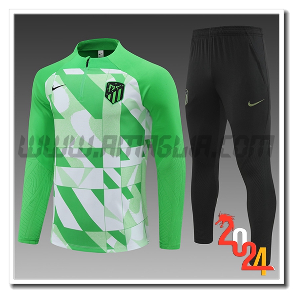 Tuta Allenamento Atletico Madrid Bambino Verde/Bianco 2024 2025
