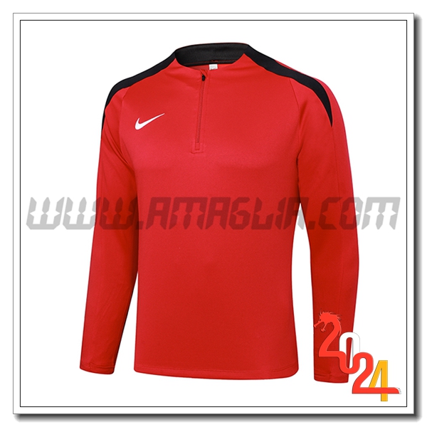 Felpa Allenamento Nike Rosso/Nero 2024 2025 -02