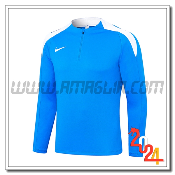 Felpa Allenamento Nike Blu/Bianco 2024 2025 -02