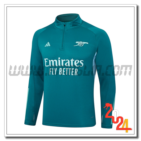 Felpa Allenamento Arsenal Verde/Blu 2024 2025 -02