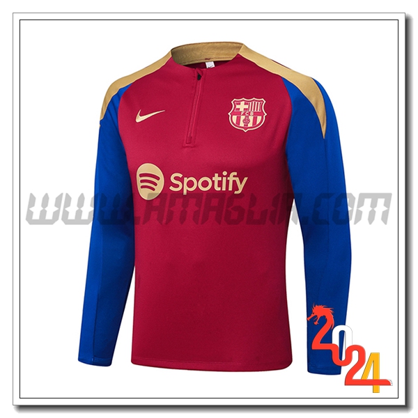 Felpa Allenamento FC Barcellona Rosso/Blu/Giallo 2024 2025