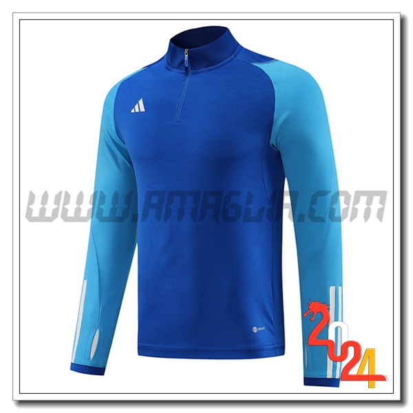 Felpa Allenamento Adidas Blu 2024 2025