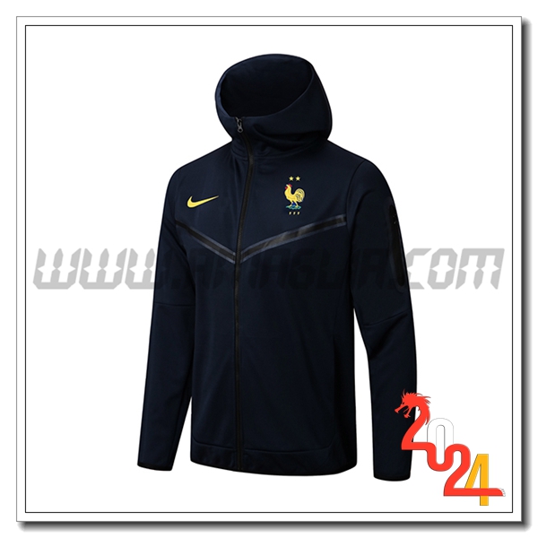 Giacca Con Cappuccio Francia Blu Scuro 2024 2025