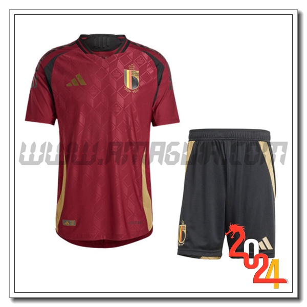 Kit Maglia Belgio Bambino Prima 2024 2025 Rosso