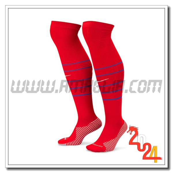 Prima Calzini Calcio Francia 2024 2025 Rosso