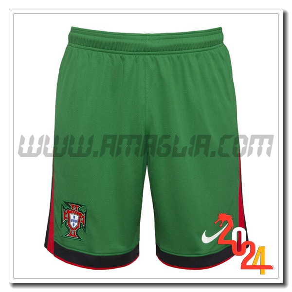Prima Pantaloncini Calcio Portogallo 2024 2025 Verde