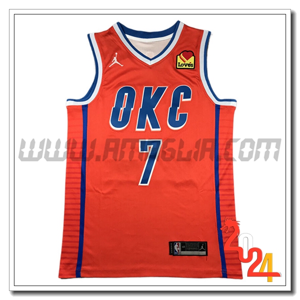 Maglia Oklahoma City Thunder (HOLMGREN #7) 2024/25 Arancia/Blu