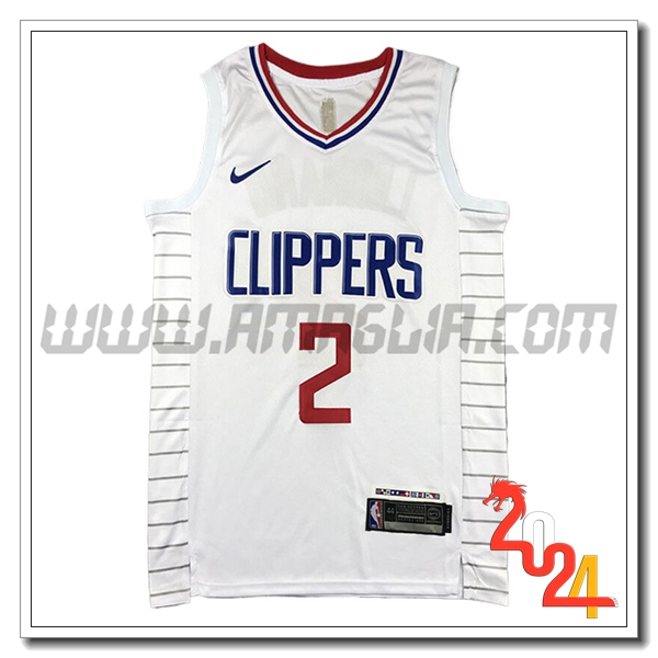 Maglia Los Angeles Clippers (LEONARD #2) 2024/25 Bianco