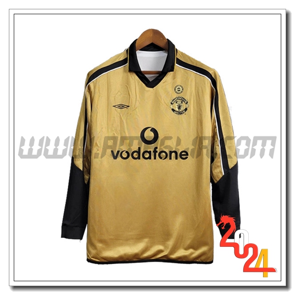 Maglia Retro Manchester United Maniche lunghe Terzo 2001/2002