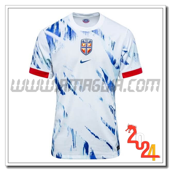 Maglia Squadra Norvegia Seconda 2024 2025 Bianco