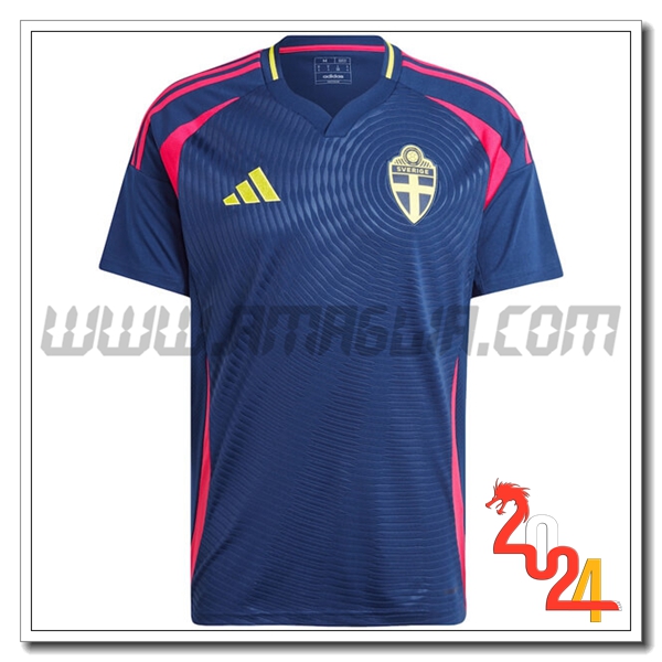 Maglia Squadra Svezia Seconda 2024 2025 Blu marino