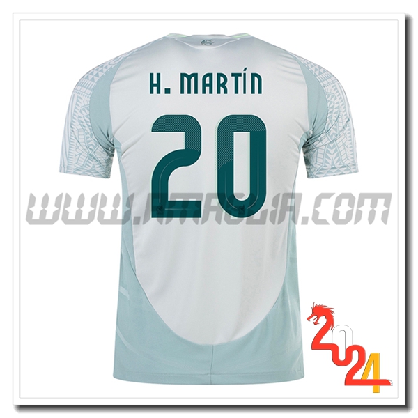 Seconda Maglia Squadra Messico H.MARTIN #20 Verde 2024 2025