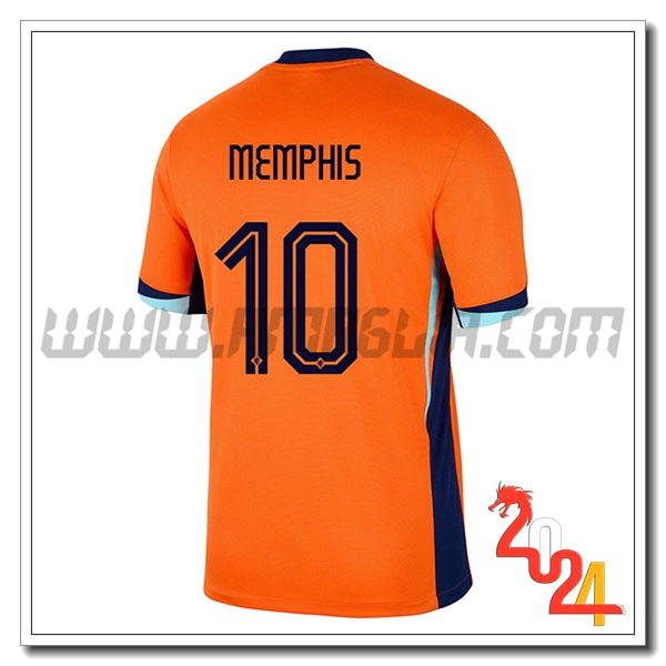 Prima Maglia Squadra Paesi Bassi MEMPHIS #10 Arancia 2024 2025