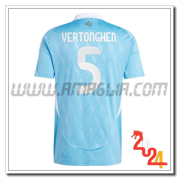 Seconda Maglia Squadra Belgio VERTONGHEN #5 Cielo blu 2024 2025