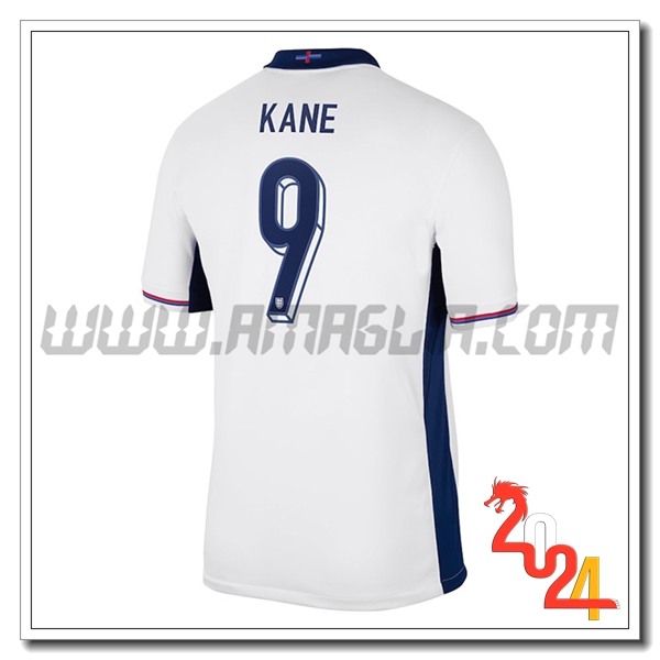 Prima Maglia Squadra Inghilterra KANE #9 Bianco 2024 2025