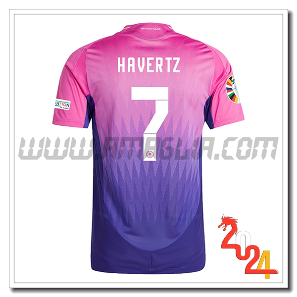 Seconda Maglia Squadra Germania HAVERTZ #7 Viola 2024 2025