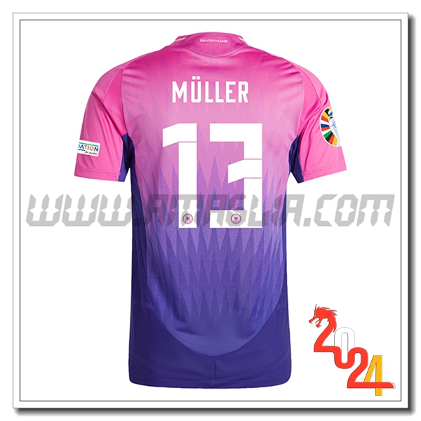 Seconda Maglia Squadra Germania MULLER #13 Viola 2024 2025
