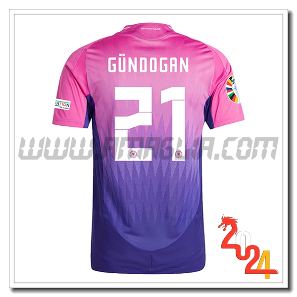 Seconda Maglia Squadra Germania GUNDOGAN #21 Viola 2024 2025