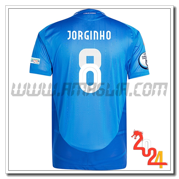 Prima Maglia Squadra Italia JORGINHO #8 Blu 2024 2025