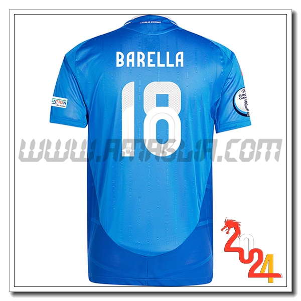 Prima Maglia Squadra Italia BARELLA #18 Blu 2024 2025