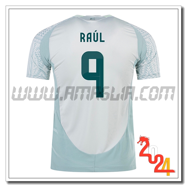Seconda Maglia Squadra Messico RAUL #9 Verde 2024 2025