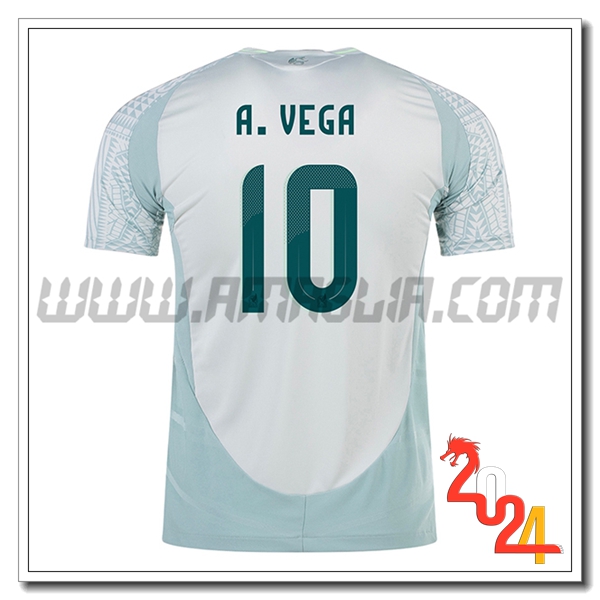 Seconda Maglia Squadra Messico A.VEGA #10 Verde 2024 2025