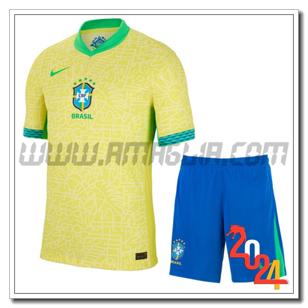 Kit Maglia Brasile Prima + Pantaloncini 2024 2025