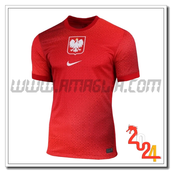Seconda Maglia Calcio Polonia UEFA Euro 2024 Rosso