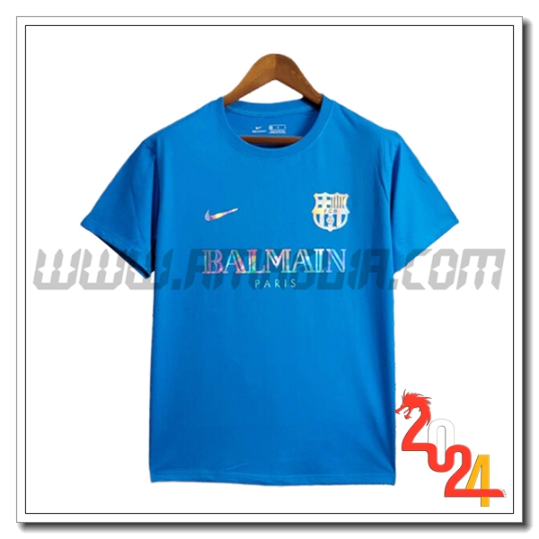 Maglia Calcio FC Barcellona Casual 2024 2025 Blu