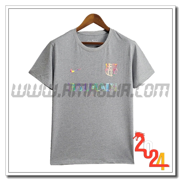 Maglia Calcio FC Barcellona Casual 2024 2025 Grigio