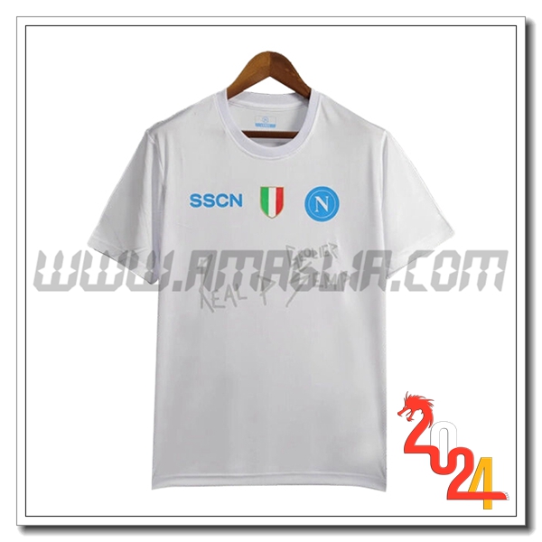 SSC Napoli Maglia Calcio 2024 2025 Bianco