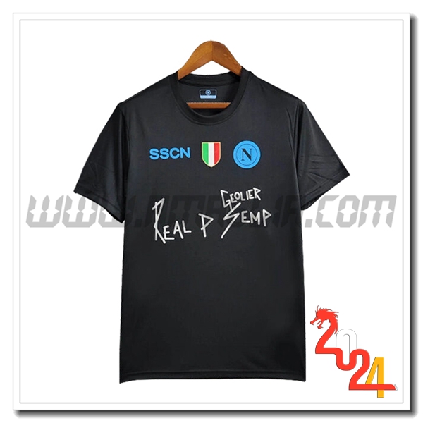SSC Napoli Maglia Calcio 2024 2025 Nero
