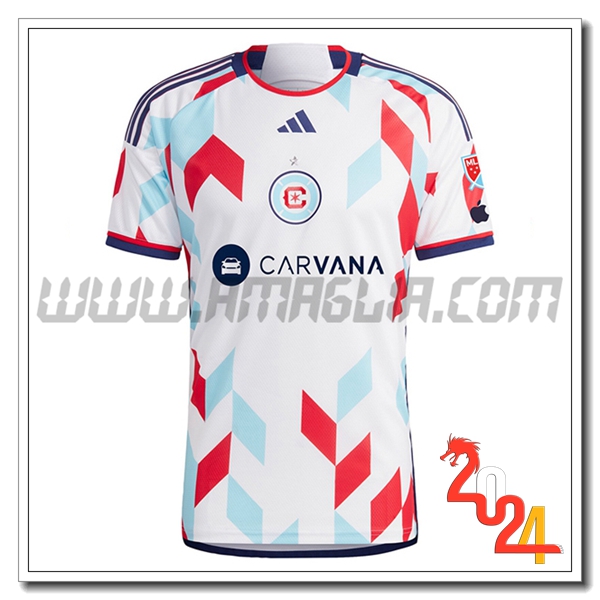 Chicago Fire FC Seconda Maglia Calcio 2024 2025 Bianco