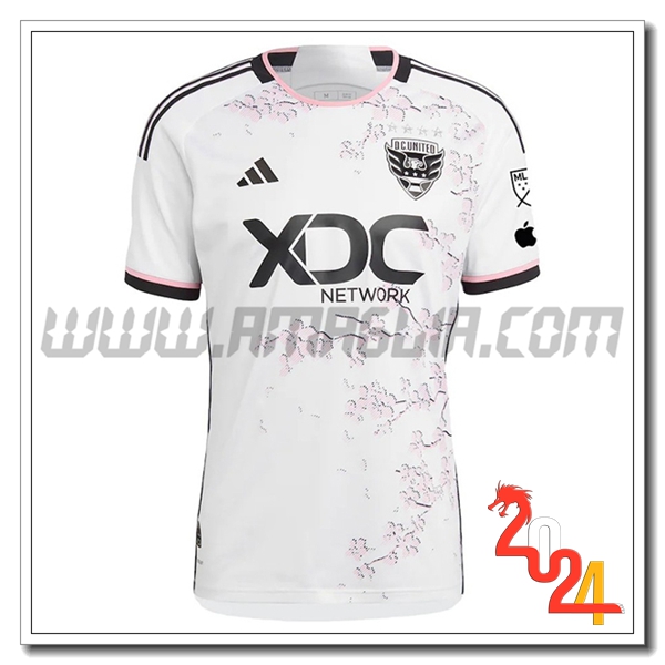 DC United Seconda Maglia Calcio 2024 2025 Bianco