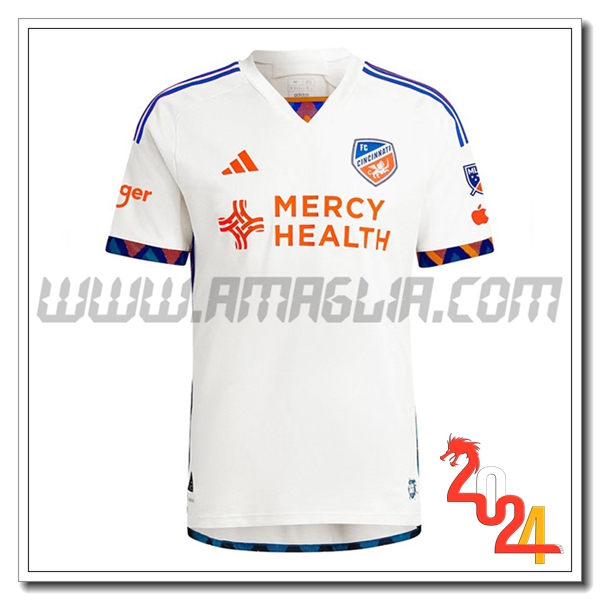 FC Cincinnati Seconda Maglia Calcio 2024 2025 Bianco