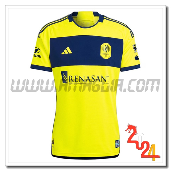 Nashville SC Prima Maglia Calcio 2024 2025 GIALLO