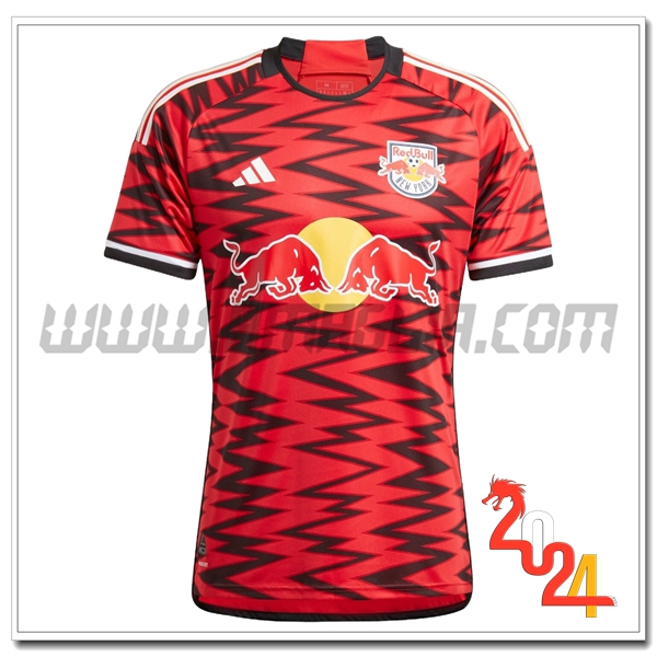 New York Red Bull Seconda Maglia Calcio 2024 2025 Rosso