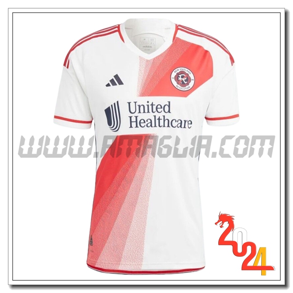 New England Revolution Seconda Maglia Calcio 2024 2025 Rosso Bianco