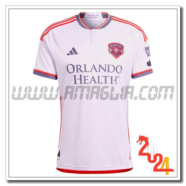 Orlando City Seconda Maglia Calcio 2024 2025 Bianco