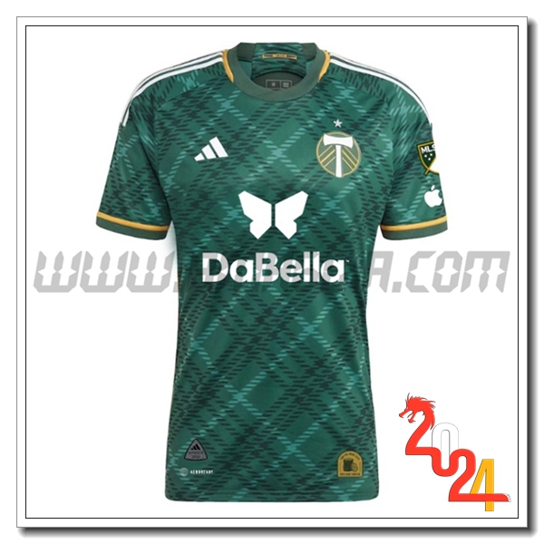 Portland Timbers Prima Maglia Calcio 2024 2025 Verde
