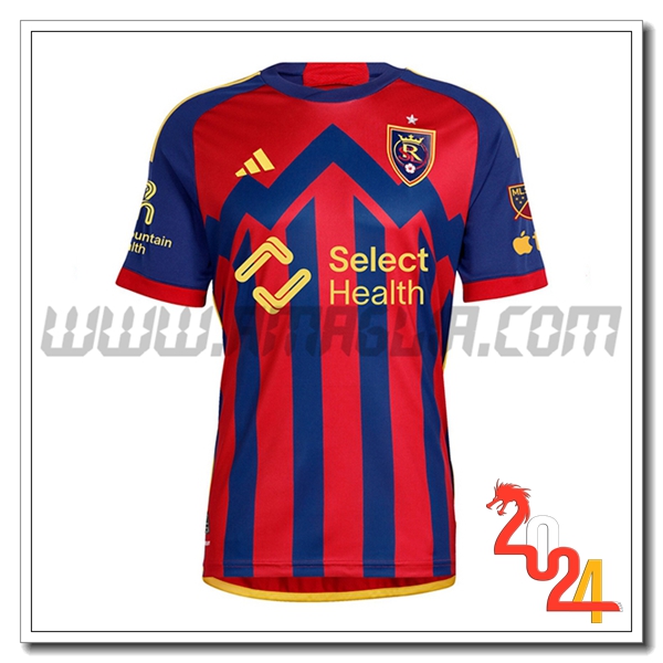 Real Salt Lake Prima Maglia Calcio 2024 2025 Blu Rosso