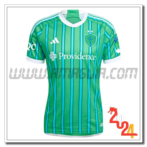 FC Seattle Sounders Prima Maglia Calcio 2024 2025 Verde